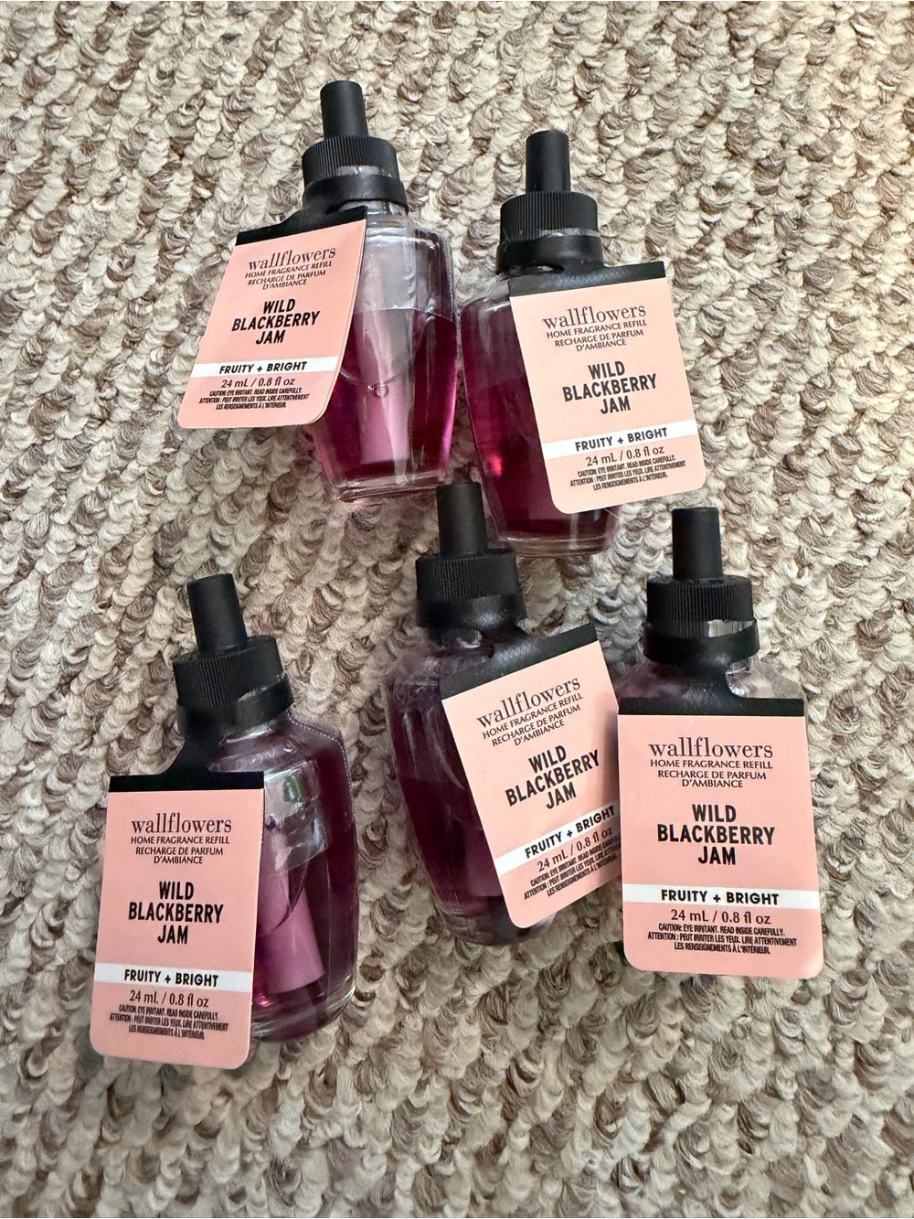 NEW NWT 5 Bath & Body Works Refills-Wild BlackBerry jam